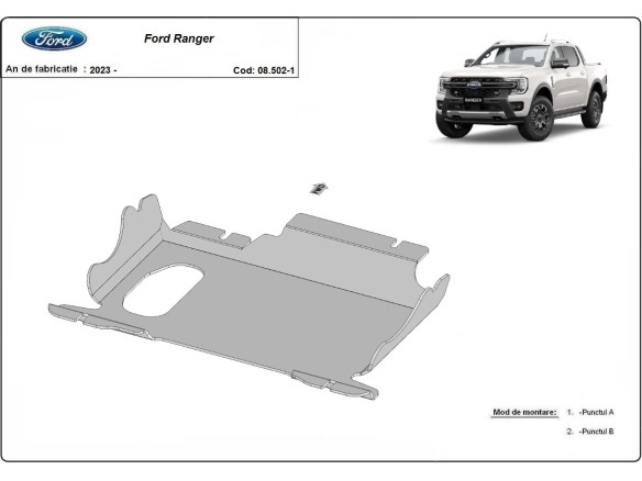 Stalowa Osłona pod silnik Ford Ranger