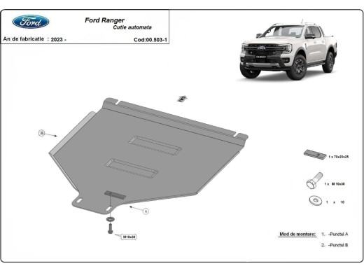 Stalowa Osłona automatycznej skrzyni biegów Ford Ranger
