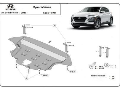 Stalowa Osłona pod silnik Hyundai Kona