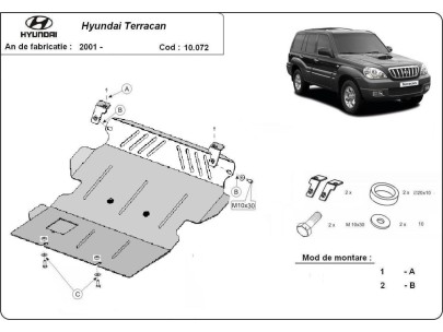 Stalowa Osłona pod silnik Hyundai Terracan