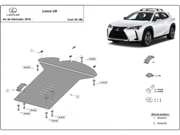 Stalowa Osłona pod katalizator Lexus UX