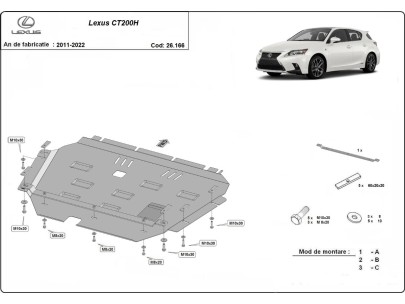 Stalowa Osłona pod silnik Lexus CT200H