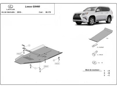 Stalowa Osłona skrzyni biegów Lexus GX460
