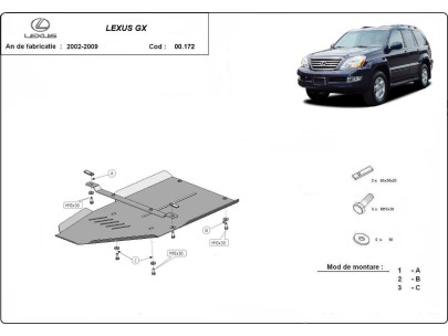 Stalowa Osłona skrzyni biegów Lexus GX