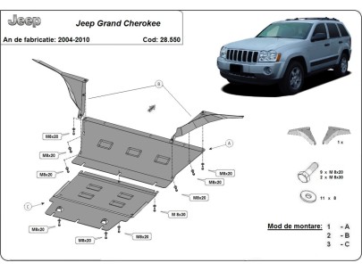 Stalowa Osłona pod silnik Jeep Grand Cherokee