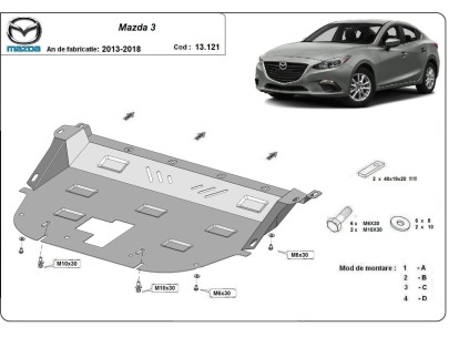 Stalowa Osłona pod silnik Mazda 3
