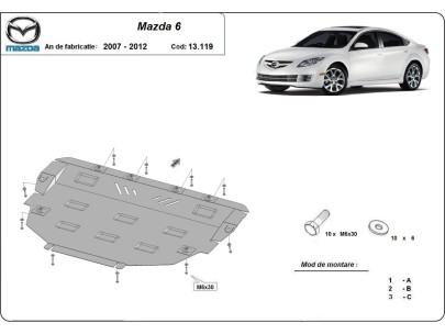 Stalowa Osłona pod silnik Mazda 6