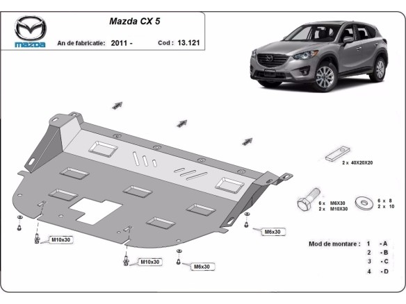 Stalowa Osłona pod silnik Mazda CX5