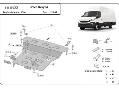 Stalowa Osłona pod silnik Iveco Daily 6