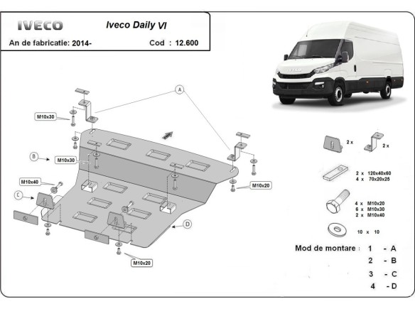 Stalowa Osłona pod silnik Iveco Daily 6