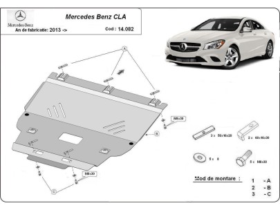 Stalowa Osłona pod silnik Mercedes CLA X117