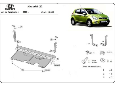 Stalowa Osłona pod silnik Hyundai i 20