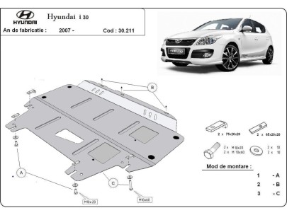 Stalowa Osłona pod silnik Hyundai I30