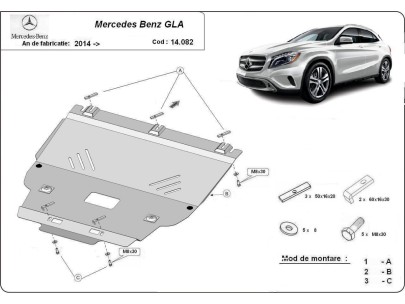 Stalowa Osłona pod silnik Mercedes GLA X156