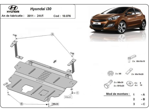 Stalowa Osłona pod silnik Hyundai i30