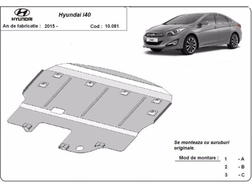 Stalowa Osłona pod silnik Hyundai i40