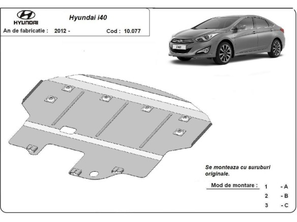 Stalowa Osłona pod silnik Hyundai i40
