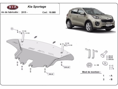 Stalowa Osłona pod silnik Kia Sportage