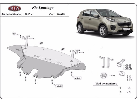 Stalowa Osłona pod silnik Kia Sportage