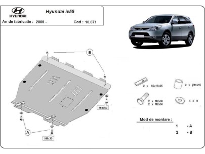 Stalowa Osłona pod silnik Hyundai ix55