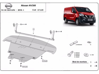 Stalowa Osłona pod silnik Nissan NV300