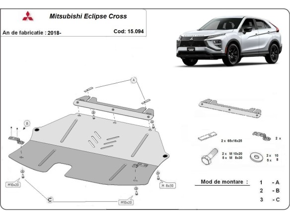 Stalowa Osłona pod silnik Mitsubishi Eclipse Cross