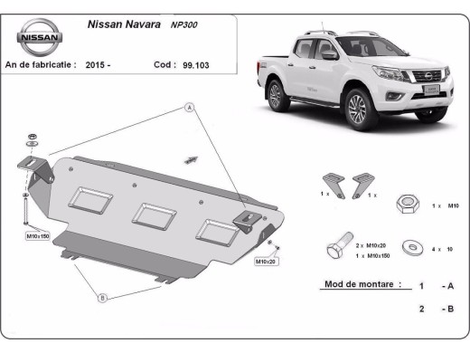 Stalowa Osłona chłodnicy Nissan Navara NP300 - D23