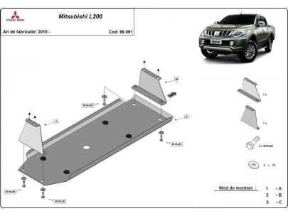 Stalowa Osłona zbiornika paliwa Mitsubishi L 200