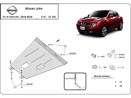 Stalowa Osłona pod silnik Nissan Juke