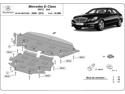 Stalowa Osłona pod silnik Mercedes E-Classe W212 - 4x4