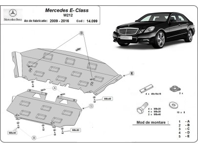 Stalowa Osłona pod silnik Mercedes E-Classe W212