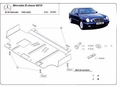 Stalowa Osłona pod silnik Mercedes E-Classe W210