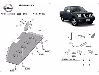 Stalowa Osłona zbiornika paliwa Nissan Navara D40