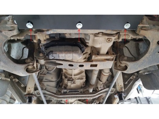 Stalowa Osłona skrzyni biegów Nissan Navara D22