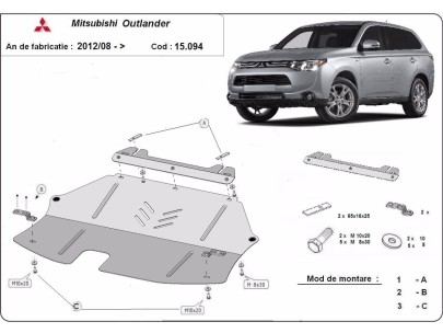 Stalowa Osłona pod silnik Mitsubishi Outlander
