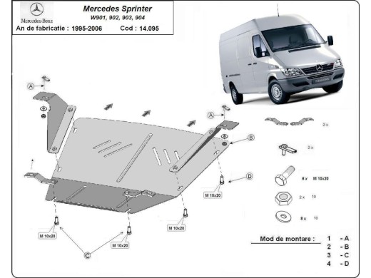 Stalowa Osłona pod silnik Mercedes Sprinter