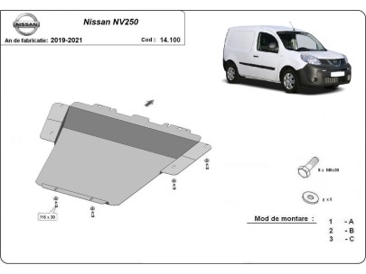 Stalowa Osłona pod silnik Nissan NV250