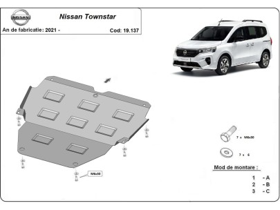 Stalowa Osłona pod silnik Nissan Townstar