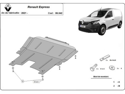 Stalowa Osłona pod silnik Renault Express