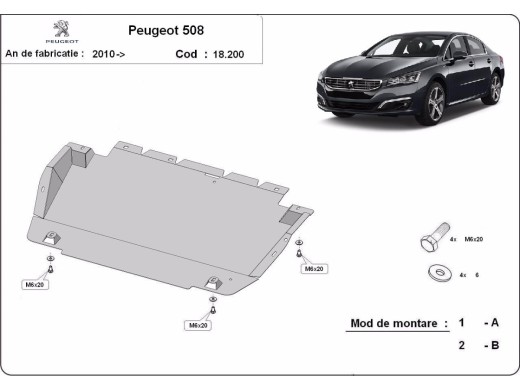 Stalowa Osłona pod silnik Peugeot 508