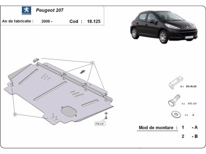 Stalowa Osłona pod silnik Peugeot 207