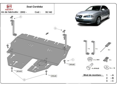 Stalowa Osłona pod silnik Seat Cordoba