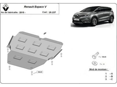 Stalowa Osłona pod silnik Renault Espace 5