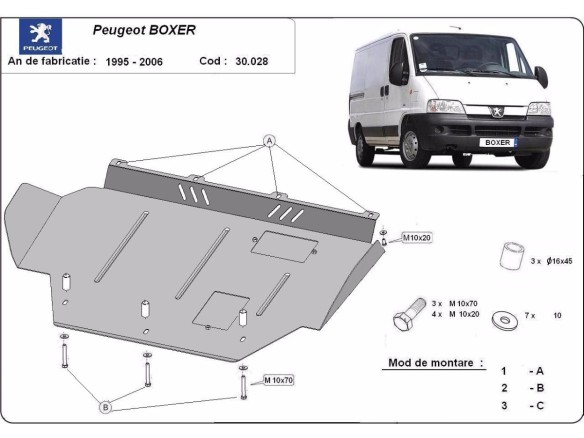 Stalowa Osłona pod silnik Peugeot Boxer
