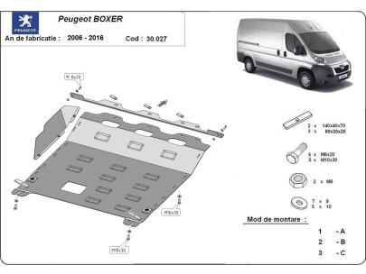 Stalowa Osłona pod silnik Peugeot Boxer