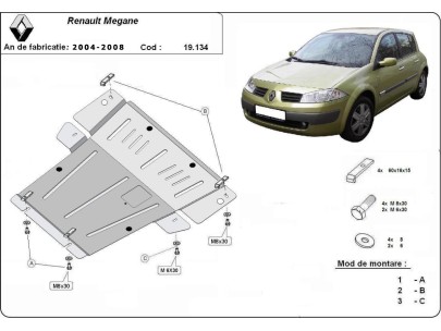 Stalowa Osłona pod silnik Renault Megane 2