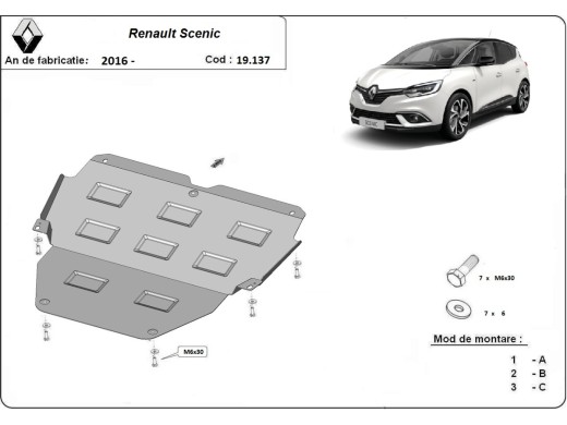 Stalowa Osłona pod silnik Renault Scenic 4