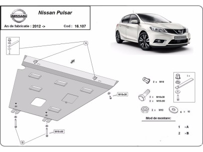 Stalowa Osłona pod silnik Nissan Pulsar