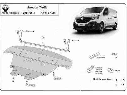 Stalowa Osłona pod silnik Renault Trafic 3 