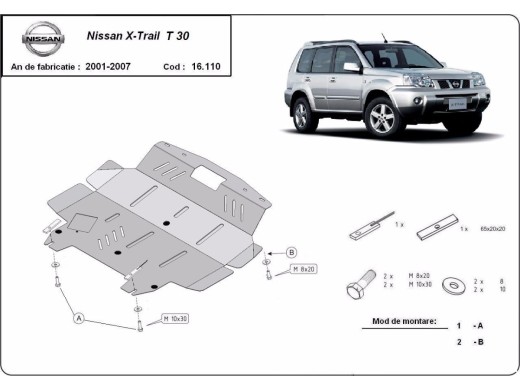 Stalowa Osłona pod silnik Nissan X-Trail T30